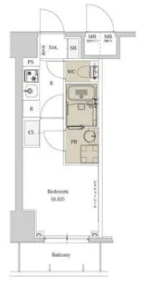 エスタート品川戸越II【8階】の間取り