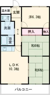 MKタウン江場A【2階】の間取り
