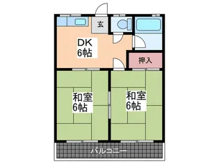 吉山アパート【2階】の間取り