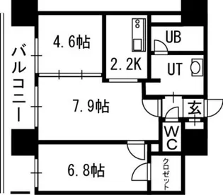 クレジデンス札幌・南4条【10階】の間取り