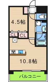ラ・リヴィエール【8階】の間取り
