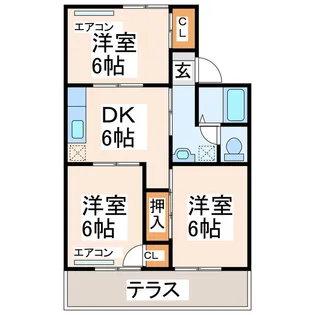 セジュールHAYASHI B【1階】の間取り