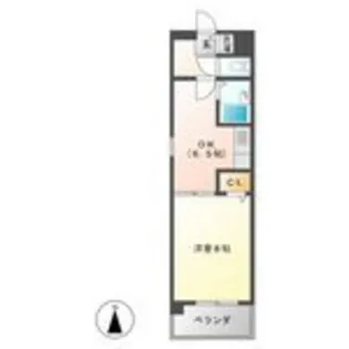 燦新町マンション【5階】の間取り