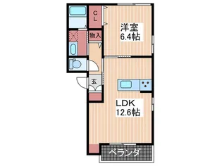 BEREO東海田【2階】の間取り