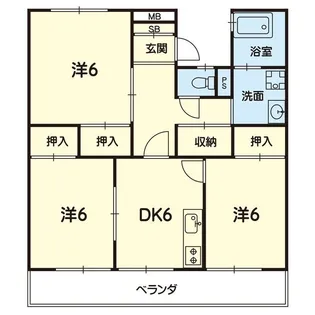 ラ・フレーズ帯山【3階】の間取り