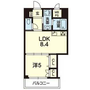 RJR水前寺【7階】の間取り