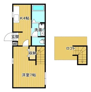 ジェニファー39(山風A棟)【1階】の間取り