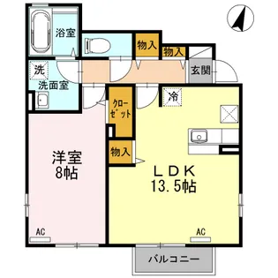 ファミール恩多II【1階】の間取り
