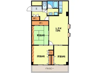 ライオンズマンション高砂【4階】の間取り