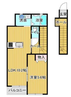シェルメール庭瀬【2階】の間取り