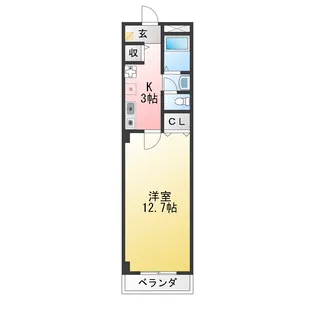 アーバンシティ三好【5階】の間取り
