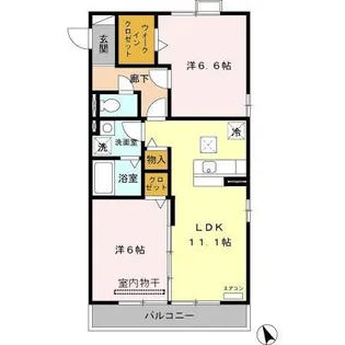 メゾンアリア【1階】の間取り