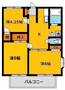 宇高前パナハイツ【2階】の間取り
