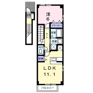 ブリューワリー土生 B【2階】の間取り