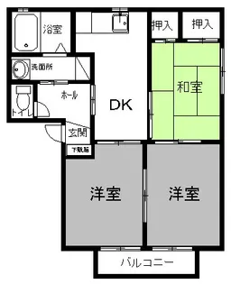 コスモシティA【2階】の間取り