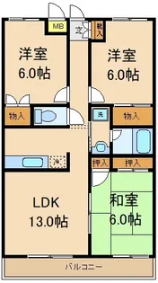 メルヴェール常盤平【3階】の間取り