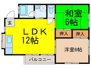 メゾンフジ【2階】の間取り