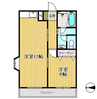 Dwell in 久保田【2階】の間取り