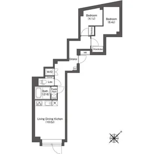 エスタート大井町フォレスト【2階】の間取り
