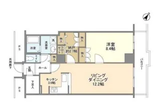 トルナーレ日本橋浜町【14階】の間取り
