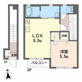 シャーメゾンみはた【2階】の間取り