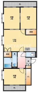 エクセルハイムクリーン【4階】の間取り