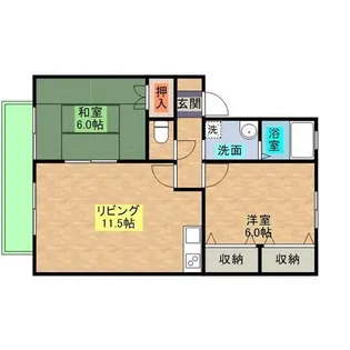 セジュールマリモIII【2階】の間取り