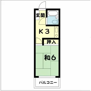 スカイハイツ上鶴【3階】の間取り