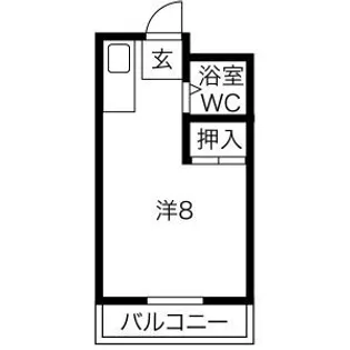 プチコーポみさ【1階】の間取り