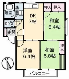 サントークTANABE A棟【2階】の間取り