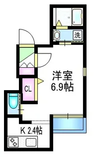 クレスト仲宿【2階】の間取り