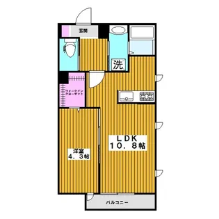 Maisonエル・ランドレア【1階】の間取り