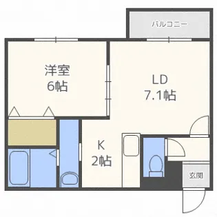 A BOND月寒東 A棟【3階】の間取り