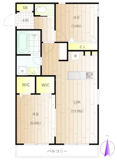 コモンテラス・サウス【2階】の間取り