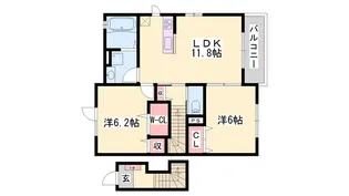 メゾンド サン ミシェル【2階】の間取り