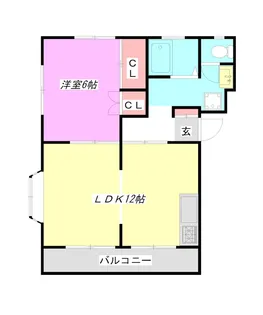 パークサイド久保稲荷【1階】の間取り