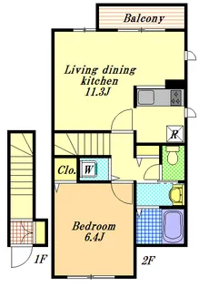 ノースフィールズ【2階】の間取り