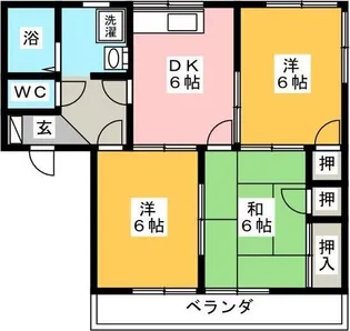 ハイツアイリス【1階】の間取り