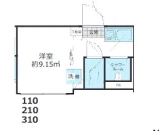 Shanti Casa四谷若葉【2階】の間取り