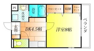 ボワリジェールOKA【1階】の間取り