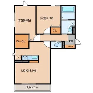 BLOSSOM【3階】の間取り