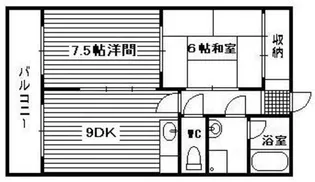 ル・クレール三篠【4階】の間取り