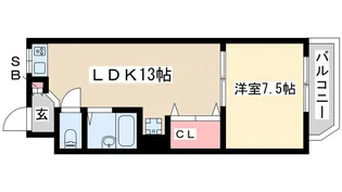 サンマンション新大阪【6階】の間取り