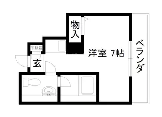 レッドボールコート上鳥羽【2階】の間取り
