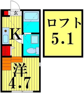ハーモニーテラス千住緑町【2階】の間取り
