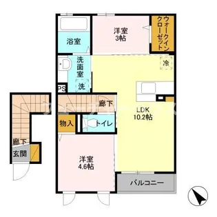クレセントII【2階】の間取り