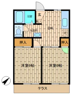 観音台ハイツ【1階】の間取り