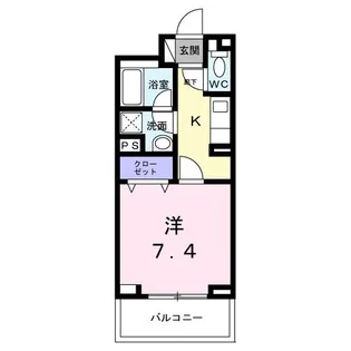 中宮町マンション(027390401)【1階】の間取り
