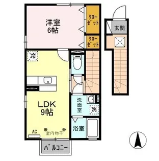 ダズリングサニー【2階】の間取り