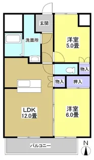 ラ・フォーレ三方原【3階】の間取り